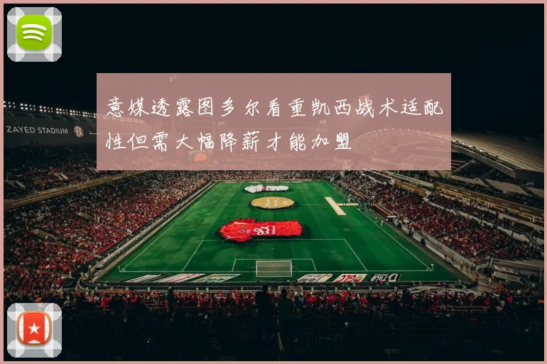 意媒透露图多尔看重凯西战术适配性但需大幅降薪才能加盟